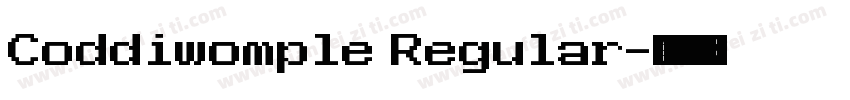 Coddiwomple Regular字体转换